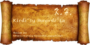 Király Honoráta névjegykártya